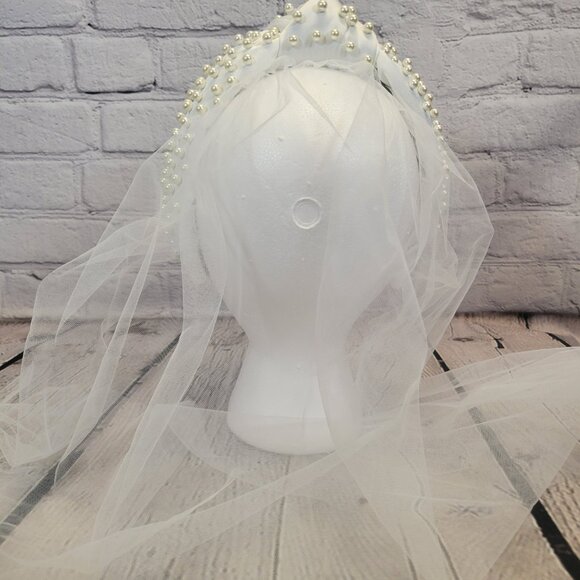 Lele Sadoughi Veil Imitation Pearl Satin Headband - Picture 9 of 9